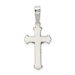 Sterling Silver Polished Crucifix Pendant - 8