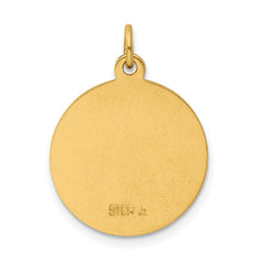 Sterling Silver Platinum-plated & Gold-plated St. Christopher Medal
