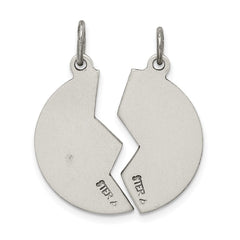 Sterling Silver Satin Antiqued 2-Piece Mizpah Pendant