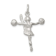 Sterling Silver Cheerleader Charm - 2