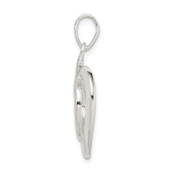 Sterling Silver Polished Heart Pendant - 3