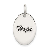 Sterling Silver Polished Enamel Hope Pendant