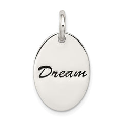 Sterling Silver Polished Enamel Dream Pendant
