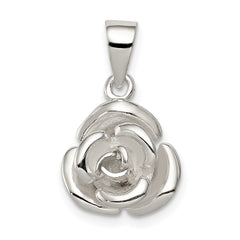 Sterling Silver Rose Pendant - 4