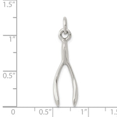 Sterling Silver Antiqued Wish Bone Charm