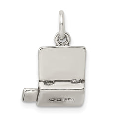 Sterling Silver Antiqued Laptop Charm
