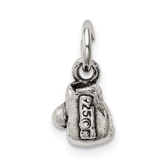 Sterling Silver Antiqued Boxing Glove Charm