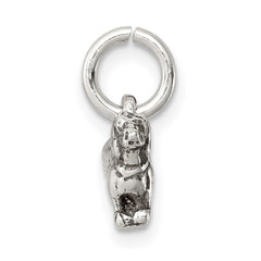 Sterling Silver Antiqued Dog Charm - 2