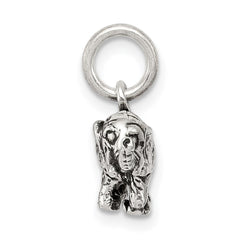 Sterling Silver Antiqued Elephant Charm - 3