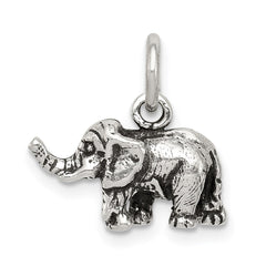 Sterling Silver Antiqued Elephant Charm - 3