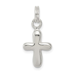 Sterling Silver Polished Cross Charm - 6