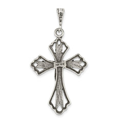 Sterling Silver Antiqued Cross Pendant - 20