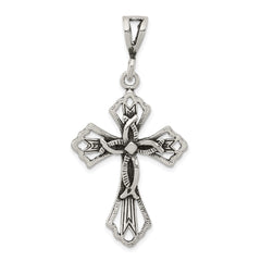Sterling Silver Antiqued Cross Pendant - 20