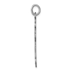 Sterling Silver Antiqued, Textured and Brushed Latin Cross Pendant - 2