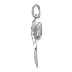 Sterling Silver Rhodium-plated Polished Trinity Celtic Pendant