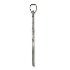 Sterling Silver Antiqued, Polished and Brushed Latin Cross Pendant - 2