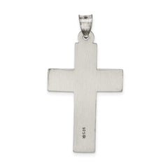 Sterling Silver Antiqued, Polished and Brushed Latin Cross Pendant - 2