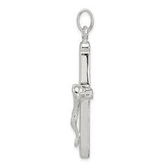 Sterling Silver Polished Crucifix Cross Pendant - 2