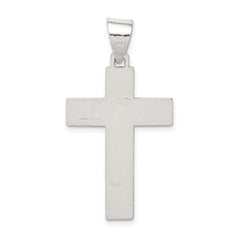Sterling Silver Polished & Textured Crucifix Pendant