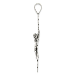Sterling Silver Antiqued Large INRI Crucifix Pendant