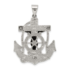 Sterling Silver Antiqued Crucifix Pendant - 3