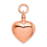 Sterling Silver Rose Gold-tone Polished Heart Ash Holder Pendant