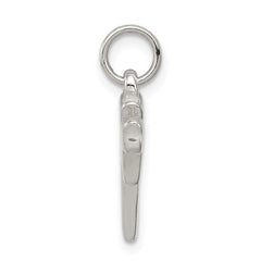 Sterling Silver Polished Chai Life Symbol Charm