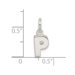 Sterling Silver Letter P Initial Charm - 2