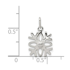 Sterling Silver Polished Snowflake Charm - 3