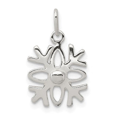 Sterling Silver Polished Snowflake Charm - 3