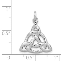 Sterling Silver Rhodium-plated Polished Celtic Symbol Pendant - 2