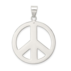 Sterling Silver Polished Peace Pendant - 2