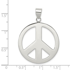 Sterling Silver Polished Peace Pendant - 2