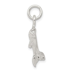 Sterling Silver Polished Dolphin Pendant - 2