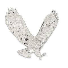 Sterling Silver Polished & Textured Eagle Chain Slide