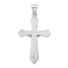 Sterling Silver Rhodium-plated Polished INRI Crucifix Pendant - 2