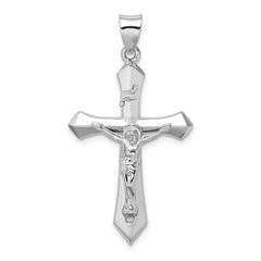 Sterling Silver Rhodium-plated Polished INRI Crucifix Pendant - 2