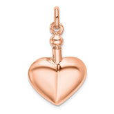 Sterling Silver Rose Gold-Tone Polished Screw Top Ash Holder Pendant