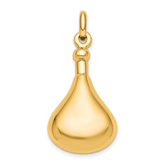 Sterling Silver Gold-tone Polished Screw Top Ash Holder Pendant
