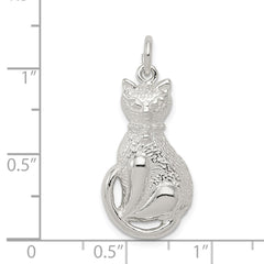 Sterling Silver Cat Charm - 6