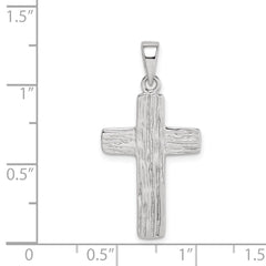 Sterling Silver Rhodium-plated Cross Pendant - 5