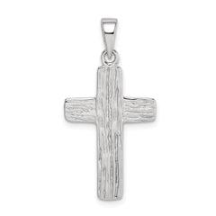 Sterling Silver Rhodium-plated Cross Pendant - 5