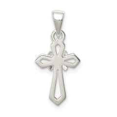 Sterling Silver Polished Cross Pendant - 45