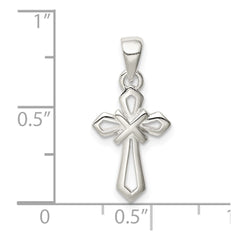 Sterling Silver Polished Cross Pendant - 45
