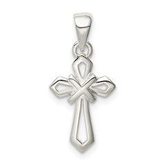 Sterling Silver Polished Cross Pendant - 45