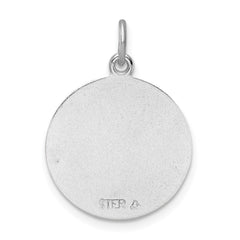 Sterling Silver Platinum-plated & Gold Tone St. Michael Medal