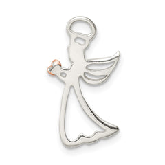 Sterling Silver & Rose Enamel LOVE YOU MORE Heart Pe