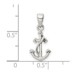 Sterling Silver Polished Anchor Pendant