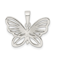 Sterling Silver Diamond-cut Butterfly Pendant - 2