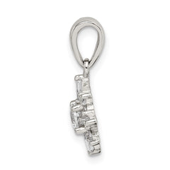 Sterling Silver Fancy CZ Pendant